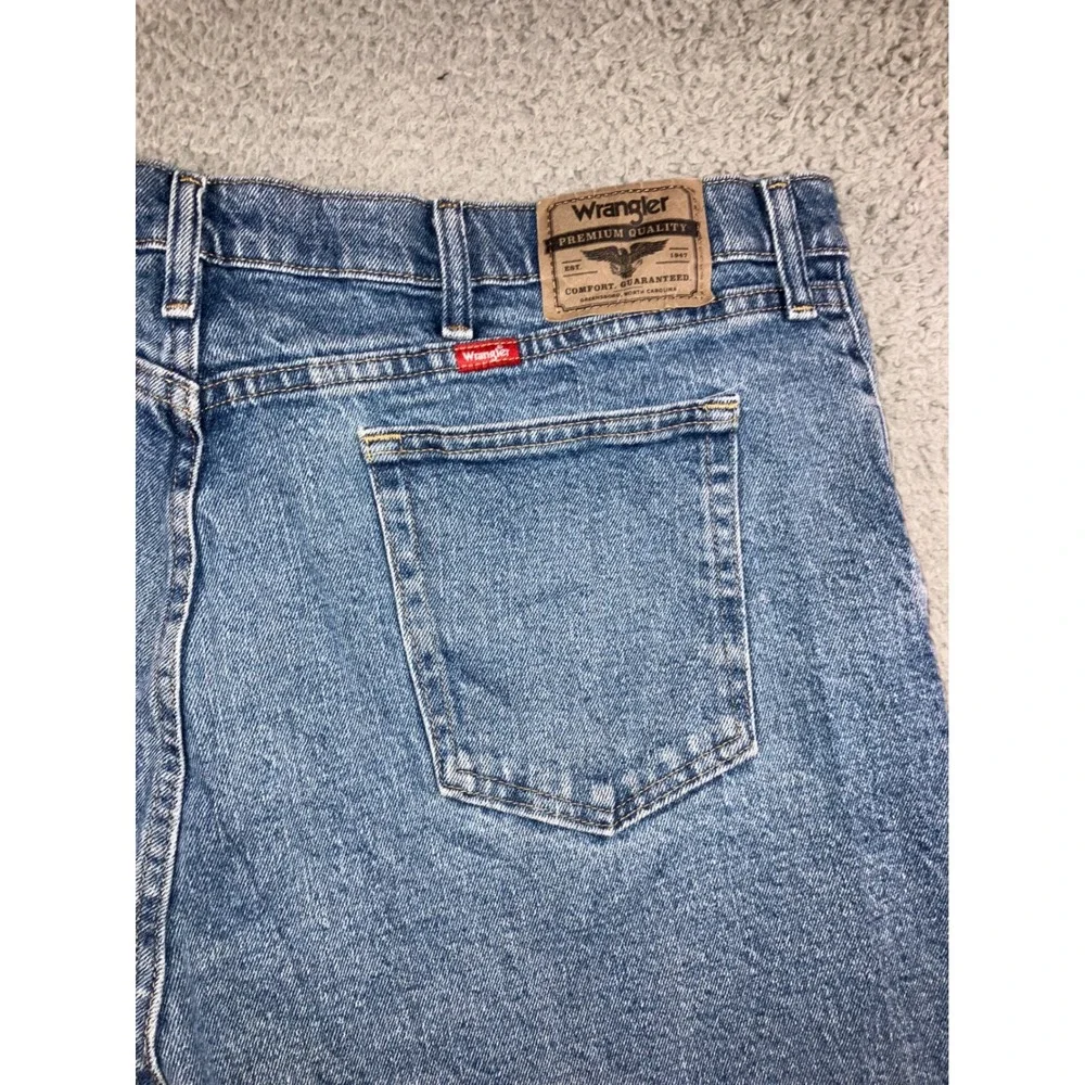Wrangler Denim Shorts Men 40 Jorts Blue Medium‎ Wash Straight Baggy Skater y2k